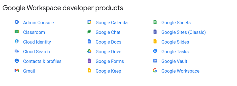 Google Workspace APIs