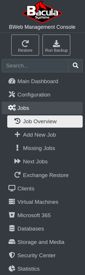 Access to the jobs history