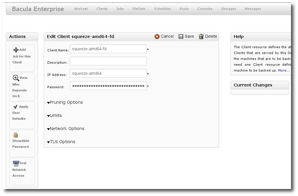 BWeb configurator: Resource edition