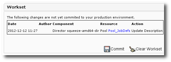 BWeb configurator: Workset