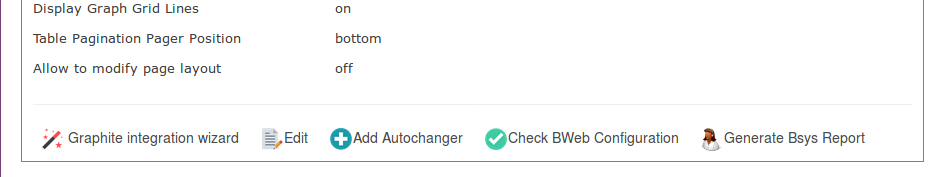 BWeb Graphite Integration Wizard