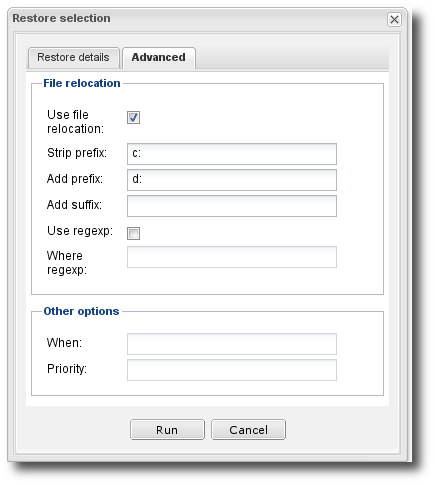 Relocalization of files
