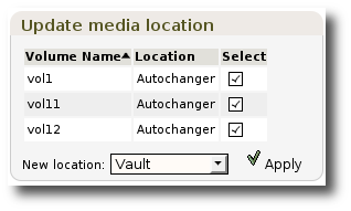 Confirmation of Volume movement