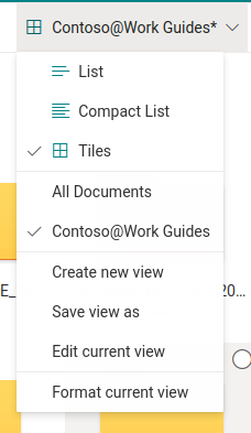 View options